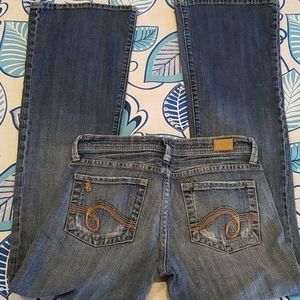 Distressed See Thur Soul Jeans